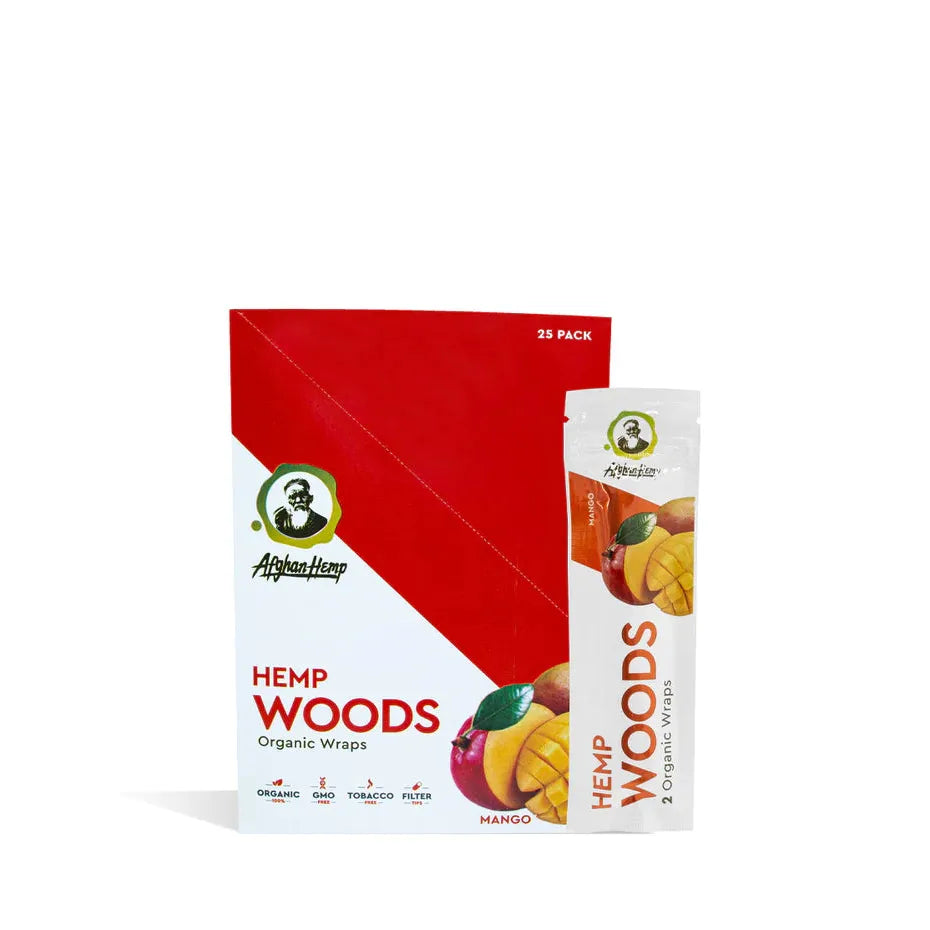 Afghan Hemp Wraps 2CT Woods Mango 25CT Box