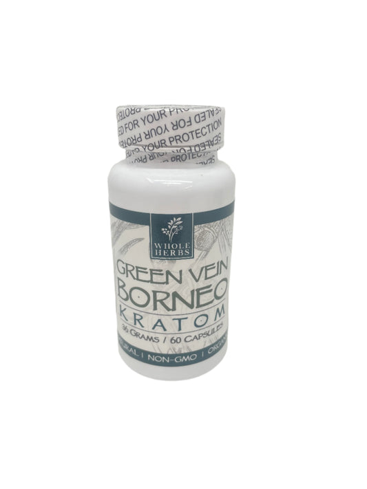 Whole Herbs Kratom Caps 60CT Borneo Green