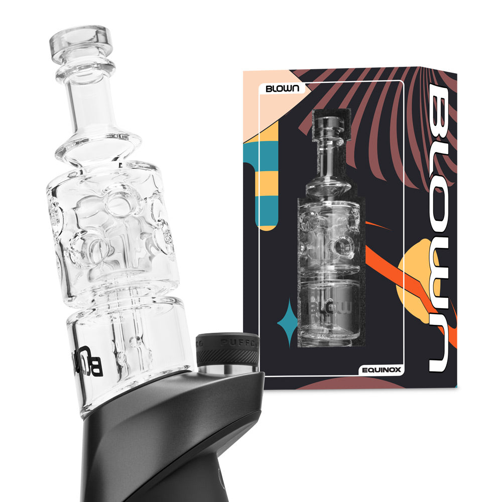 Glass attachment with multicolored box
