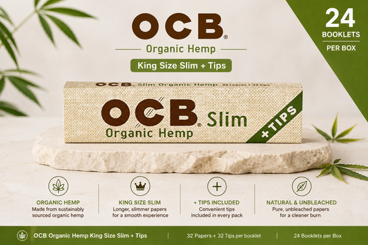 OCB Papers King Organic + Tips 24CT