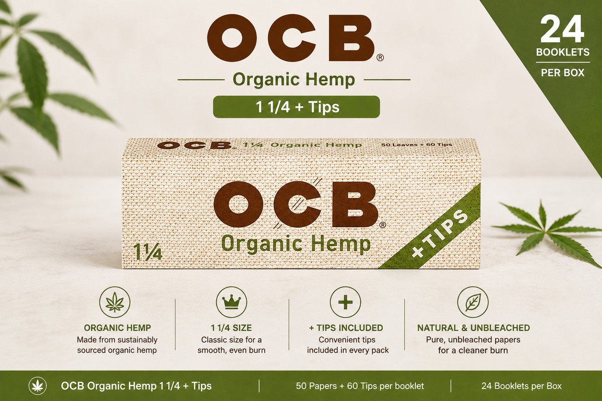OCB Papers 1 1/4 Organic + Tips 24CT