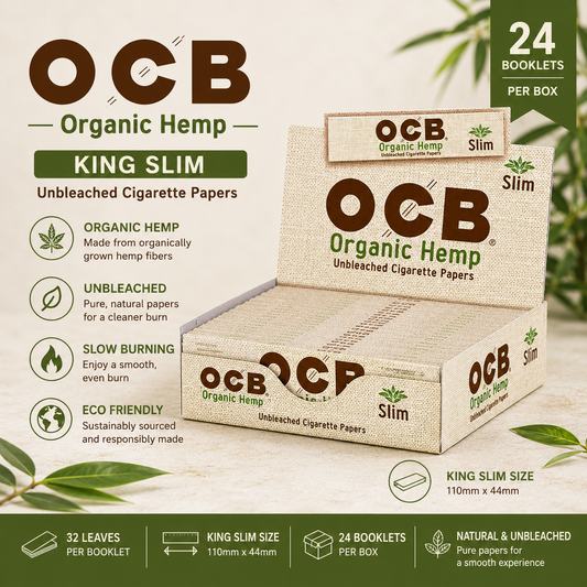 OCB Papers King Slim Organic 24CT