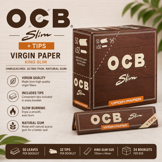 OCB Papers King Slim + Tips 24CT