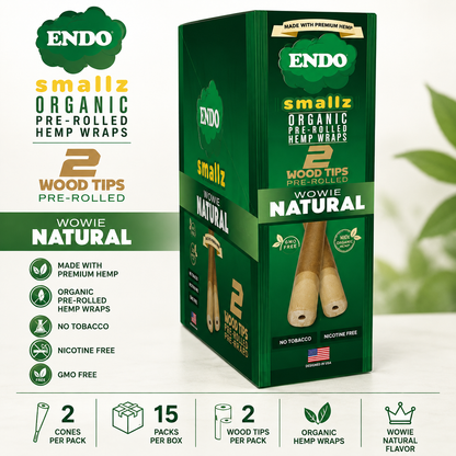 Endo Cones Smallz 2CT Wowie Natural 15CT Box