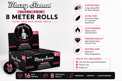 Blazy Susan Ultra Thin High Rice Paper Roller Kit 16 Count Box