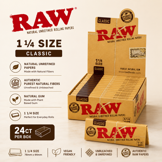 Raw Papers 1 1/4 Classic 24CT