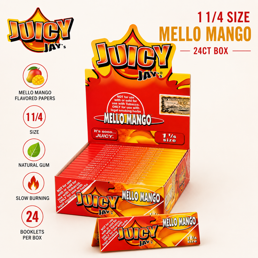 Juicy Jay Papers 1 1/4 Mello Mango 24CT