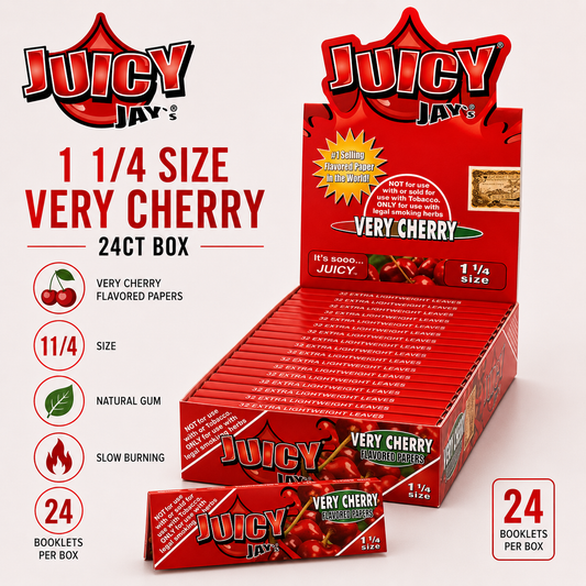 Juicy Jay Papers 1 1/4 Very Cherry 24CT