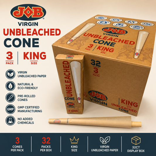 JOB Cones 3CT King Virgin 32CT Box