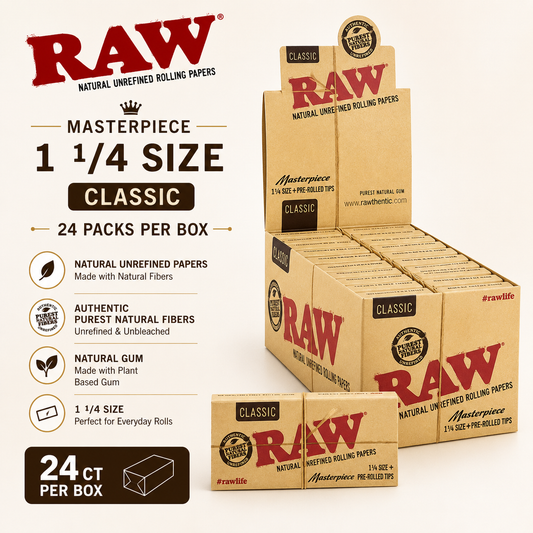 Raw Papers 1 1/4 Classic Masterpiece 24CT
