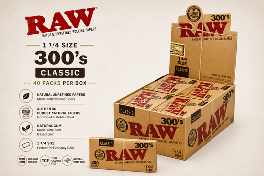 Raw Papers 1 1/4 Classic 300's 40CT