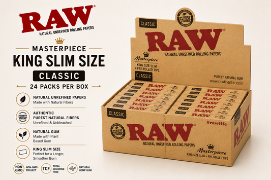 Raw Papers King Slim Classic Masterpiece 24CT