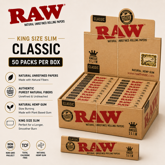 Raw Papers King Slim Classic 50CT