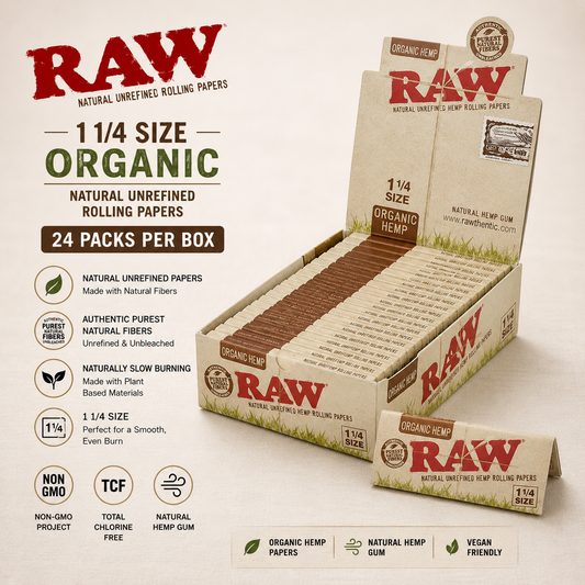 Raw Papers 1 1/4 Organic 24CT