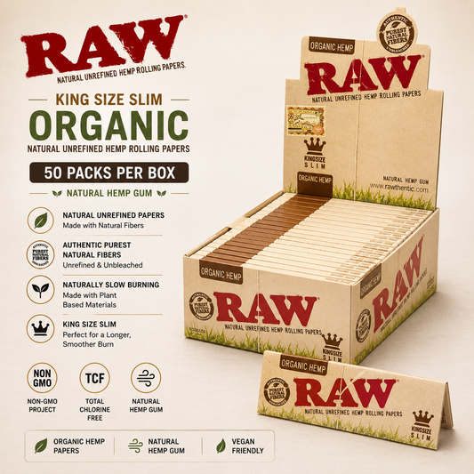 Raw Papers King Slim Organic 50CT