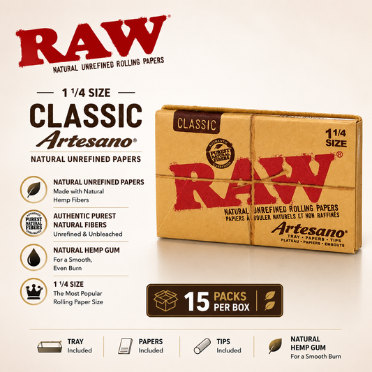 Raw Papers 1 1/4 Classic Artesano 15CT