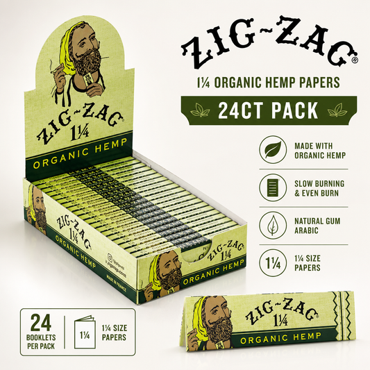 Zig Zag 1/4 Organic Hemp Papers 24ct Pack