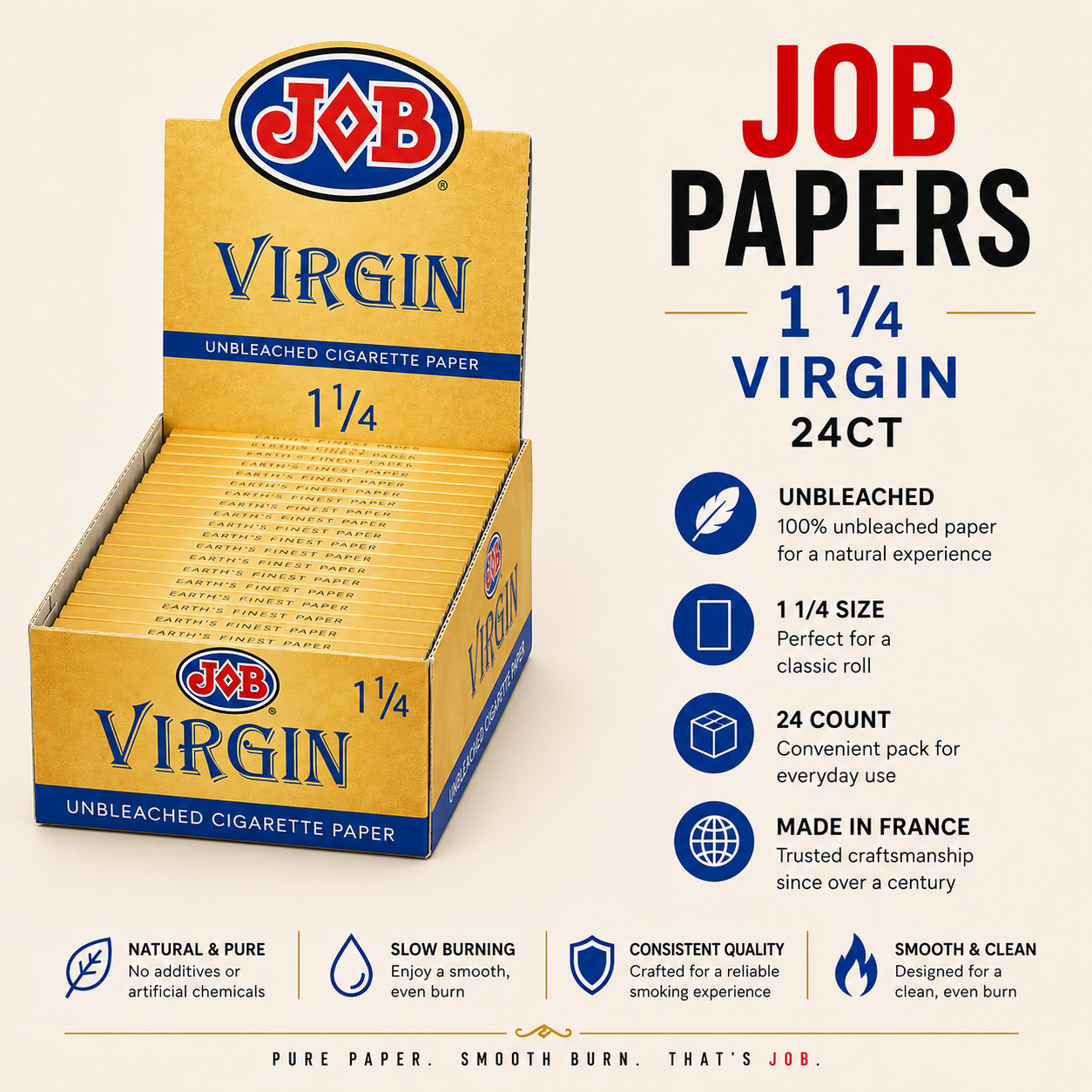 JOB Papers 1 1/4 Virgin 24CT