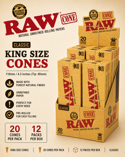 Raw cones King Classic 20CT/ 12CT Box