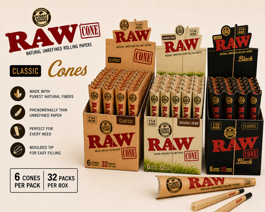 Raw Cones 1 1/4 6CT / 32CT Box