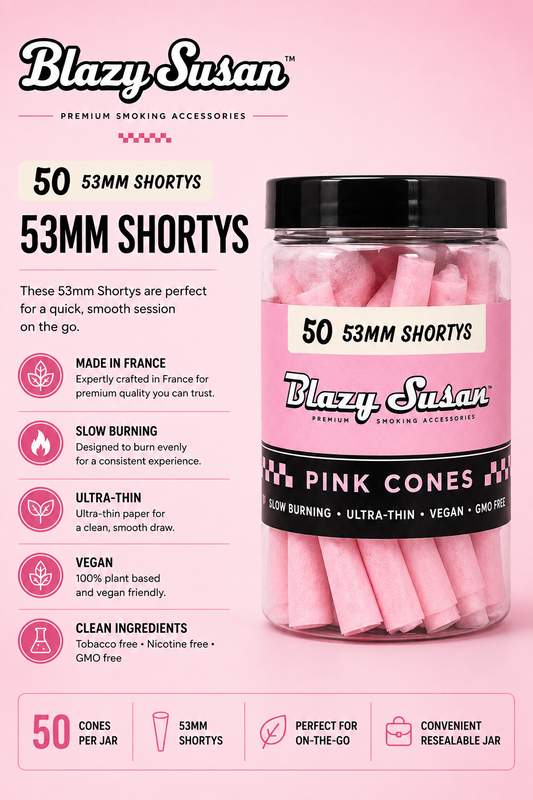 Blazy Susan Cones 50CT Pink 53MM Shortys