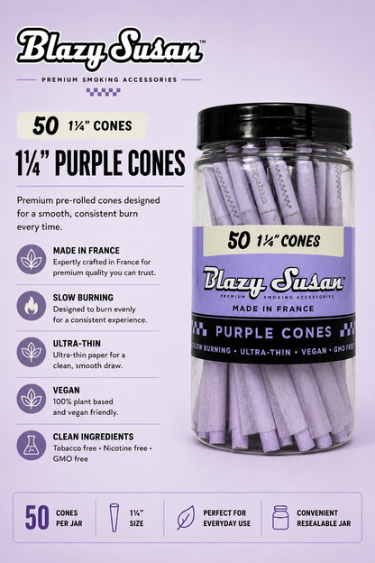 Blazy Susan Cones 50CT 1 1/4 Purple 1CT