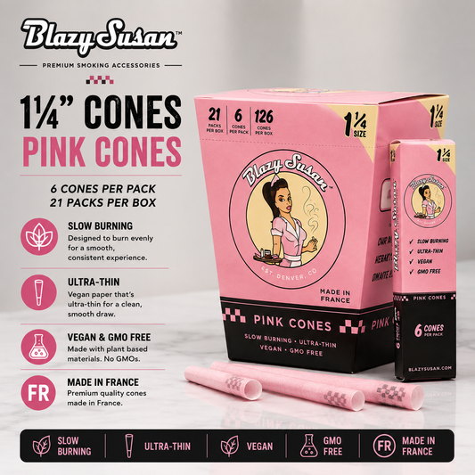 Blazy Susan Cones 1 1/4 Pink 6CT / 21CT
