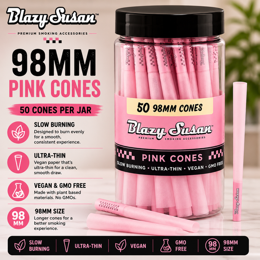 Blazy Susan Cones 50CT 98MM Pink 1CT Pack