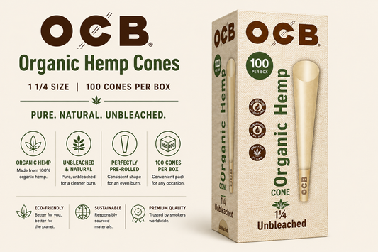 OCB Cones 1 1/4 Organic 100CT 1CT Pack