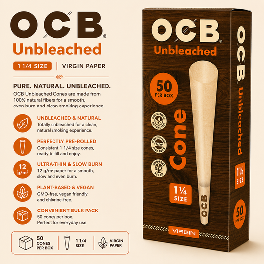 OCB Cones 1 1/4 50CT 1CT Pack