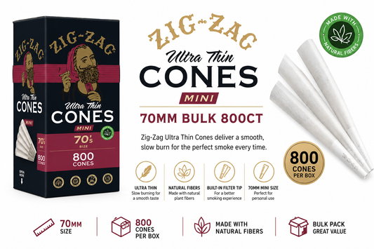 Zig Zag Cones 70MM Bulk 800CT