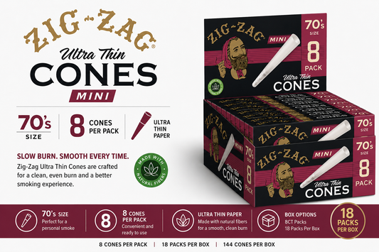 Zig Zag Cones Ultra Thin 70's Size 8CT / 18CT
