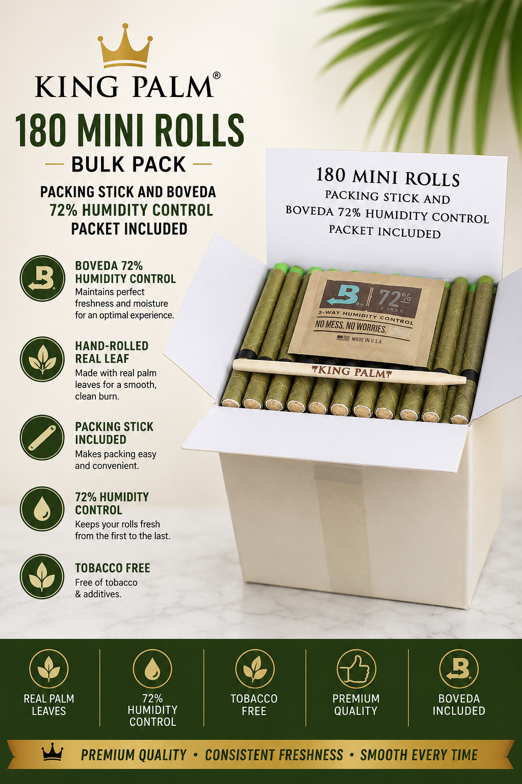 King Palm Cones Mini Bulk 180CT