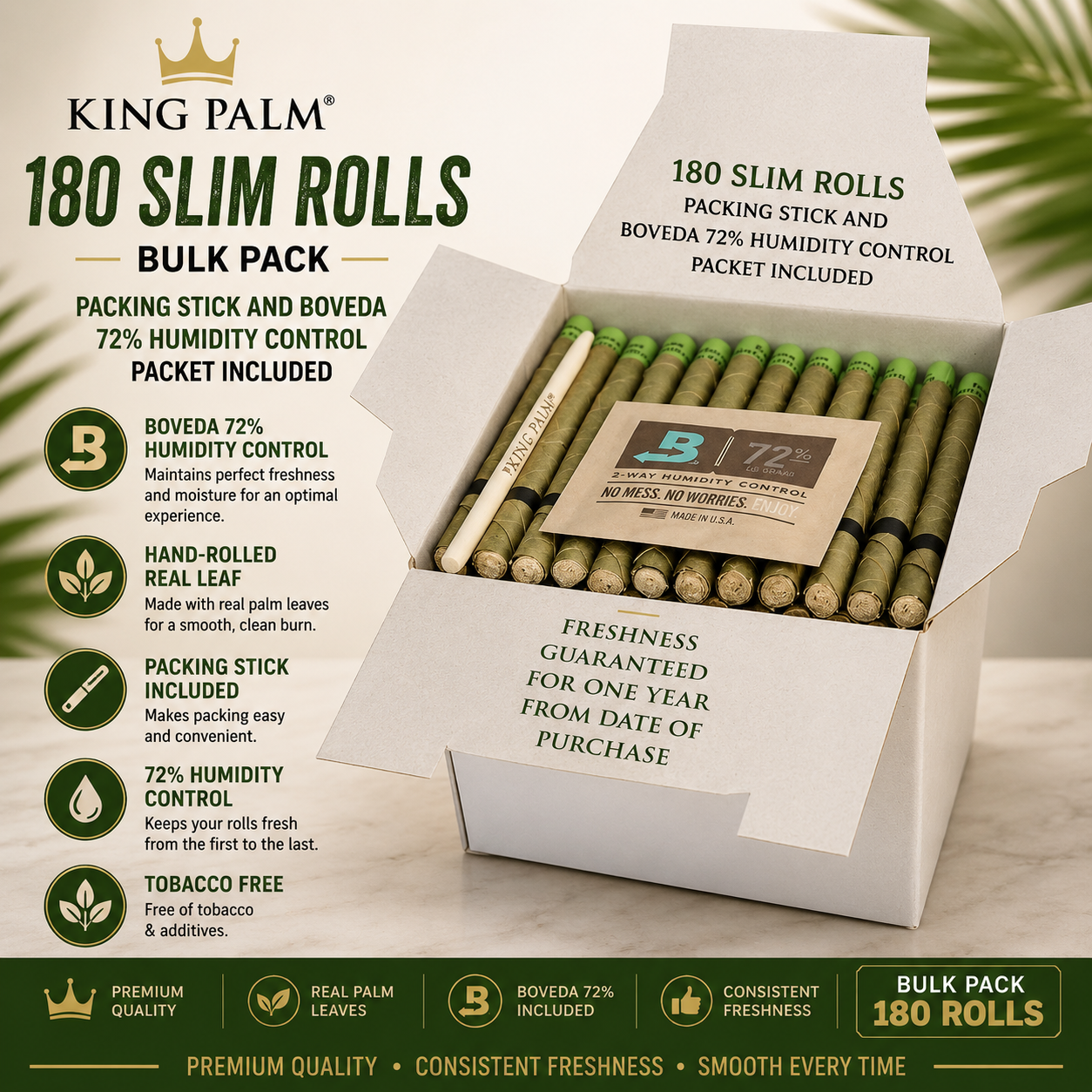 King Palm Cones Slim Bulk 180CT