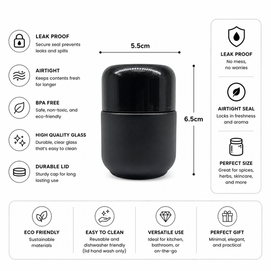 Jar 2oz Round Black 160ct Case
