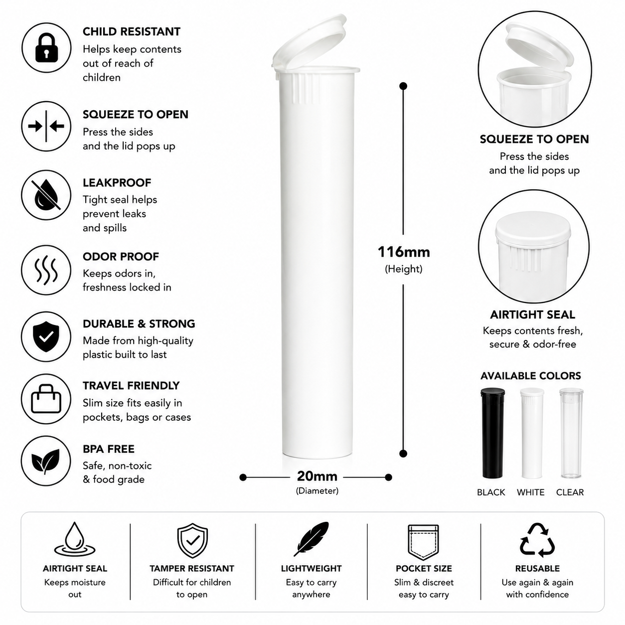 White tube pop top details with white background 