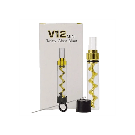 Chillum Glass Blunt V12 Twisty Mini