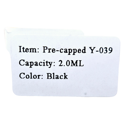 Disposable Cart 2ML Conqueror Pre-Capped Black 50CT