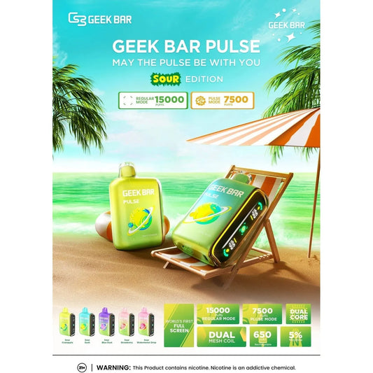 Geek Bar Vape Pulse 15000 Puffs Sour Editions 5CT Box