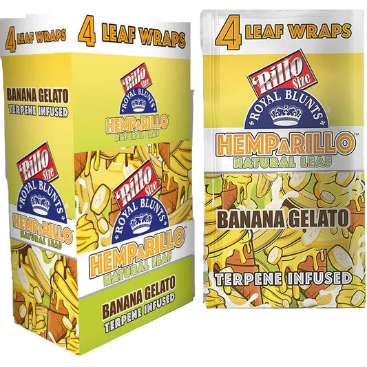 Hemparillo Natural Terpene Infused Leaf Wraps 4 Count/15 Count Box