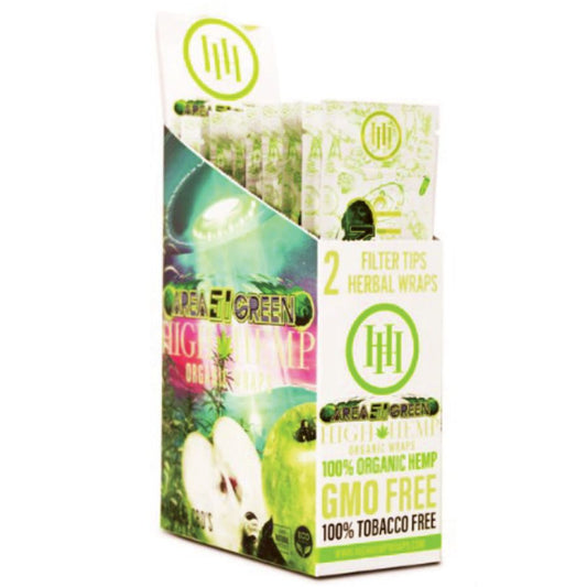 High Hemp Wraps 2CT Area 51 Green 25CT Box