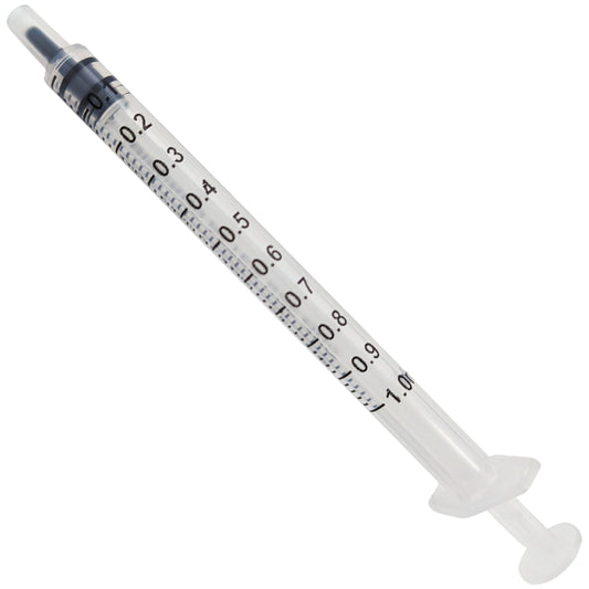 Syringe 1ML Plastic Slip Tip 100CT