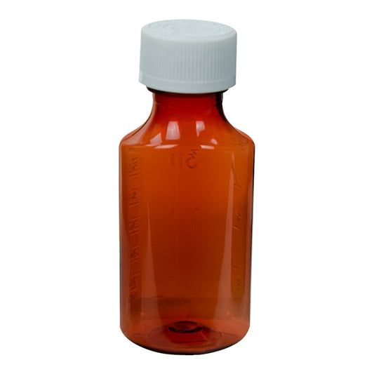 Liquid Bottle 2OZ Translucent Amber 200CT