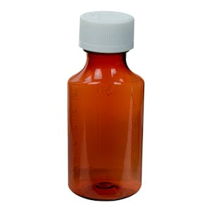 Liquid Bottle 3OZ Translucent Amber 200CT