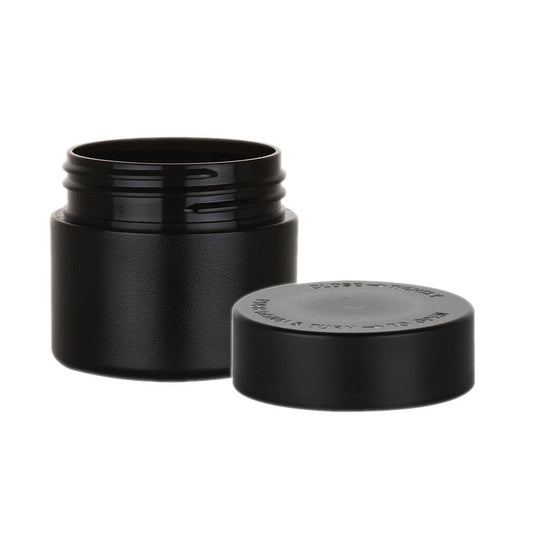 Jar 3oz Opaque Matte Black Flat Lid 160ct Case