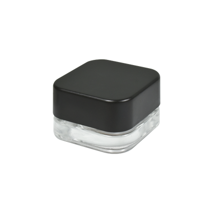 Jar 5ML Square Clear Black 480ct Case