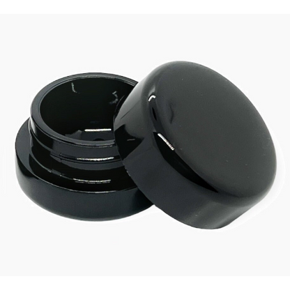Jar 9ML Round Black Gloss 360ct Case
