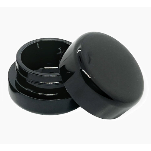 Jar 9ML Round Black Gloss 360ct Case