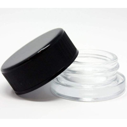 Jar 9ML Round Clear Black 360 Ct Case