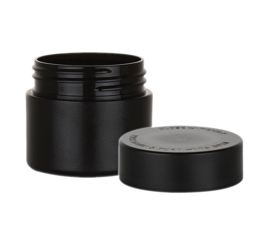 Jar 3oz Opaque Matte Black Flat Lid 160ct Case